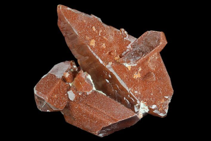 Natural, Red Quartz Crystal Cluster - Morocco #126105